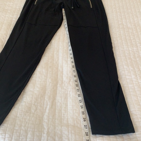 ATHLETA black jogger pants elastic drawstring waist zippered pockets size small - Picture 8 of 9
